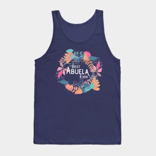 Hispanic Grandmother Abuela with Tropical Flower Tank Top